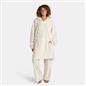 OHS Ribbed Flannel Hooded Blanket Fleece Wearable Throw Warm Oversized Hoodie