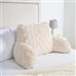 OHS Cable Knit Bolster Cuddle Cushion Fleece Back Support Filled Reading Pillow