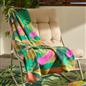 OHS Tropical Print Throw Soft Blanket Polar Fleece Lightweight Bedspread