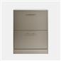 OHS Ribbed Shoe Rack 2 Drawer Wooden Cabinet Shoes Organiser Stand Holder