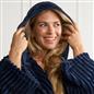 OHS Ribbed Fleece Dressing Gown Luxury Warm Supersoft Loungewear Ladies Robe