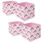 OHS Multi Pack Rainbow Print Folding Set Square Easy Space Storage Boxes Cube