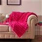 OHS Jumbo Ribbed Throw Faux Fur Fleece Fluffy Blanket Winter Thermal Bedspread