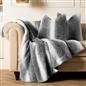 Stripe Throw Over Blanket Faux Fur Fleece Super Soft Plush Sofa Warm Bedspread