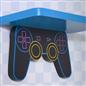 OHS Kids Gaming Shelves Set of 3 Novelty Wall Mounted Floating Storage Units