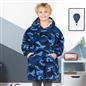 Kids Hoodie Blanket Oversized Sherpa Fleece Jumper Sweatshirt Soft Warm Throw