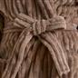 OHS Ribbed Fleece Dressing Gown Luxury Warm Supersoft Loungewear Ladies Robe