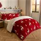 Stag Duvet Cover Pillowcase Bedding Set Soft Ribbed Fleece Quilt Double King Bed