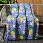 OHS Lemon Print Throw Soft Polar Fleece Lightweight Blanket - 120 x 150cm