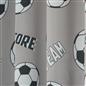 Football Blackout Eyelet Curtain Panels Pair of Kids Ring Top Thermal Ready Made