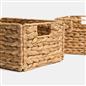 Natural Storage Cube Folding Rope Organiser Woven Wicker Hamper Strong Eco Box