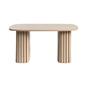 OHS Madison Coffee Table Ribbed Engineered Wood Side End Desk Home Decor