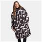 OHS Drying Changing Robe Geo Print Sherpa Lined Water Resistant Oversize Coat