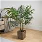 OHS Artificial Tree Plant Foliage in Basket Pot Palm Olive Leaves Tabletop Decor