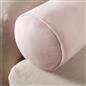OHS Piped Edge Bolster Cushion Matte Velvet Bedroom Sofa Plump Filled Pillow