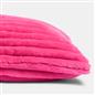 OHS Ribbed Bolster Pillow Faux Fur Long Luxury Soft Maternity Support Cushion