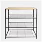 4 Tier Storage Unit Shoe Organiser Hallway Office Home Decor Wire Shelving Unit
