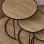 OHS Manhattan Nesting Table Stacking Coffee Side Wooden Effect Tables Set of 2/3