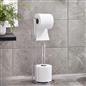 OHS Metal Toilet Roll Holder Freestanding Bathroom Storage Organiser