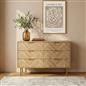 OHS Chevron Storage Unit Chest Engineered Wood 6 Drawer Cabinet Sideboard