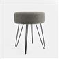 Stool Boucle Fleece Chair Dressing Table Vanity Seat Pouffe Home Spa Foot Rest