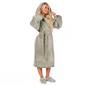 OHS Teddy Marl Fleece Soft Adults Dressing Gown Unisex Full-Length Robe