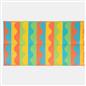 OHS Garden Rug Waved Lines Print Outdoor Waterproof Area Mat Patio Decor