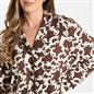OHS Animal Print Pyjama Set Jersey Button Through Nightwear Loungewear