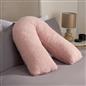 Teddy Fleece V Shaped Pillow Body Neck Support Pregnancy Orthopaedic Cushion
