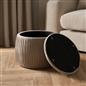 Ottoman Storage Stool Matte Velvet Pleated Home Decor Vanity Pouffe Chair Seat