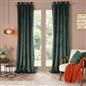 Thermal Matte Velvet Eyelet Curtains 2 Pair Of Ready Made Thick Fabric Ring Top
