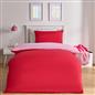 OHS Plain Duvet Cover & Pillowcase Reversible Bedding Set OR Fitted Sheet