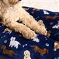OHS Print Pet Bed Fleece Paw Checks Leopard Stripes Xmas Calming Cushion Dog Cat