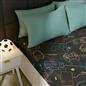 OHS Kids Microfibre Fitted Sheet Fun Print 25cm Hotel Quality Easy Care