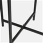 OHS Round Side Table Coffee End Tables with Metal Frame Decorative Nightstand