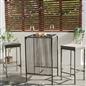 OHS Amalfi Bistro Set Outdoor Table Bar Stool Chair Garden Patio 3PC Furniture