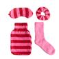 OHS Print Winter Gift Set Hot Water Bottle Socks Eye Mask Scrunchie Hand Warmer