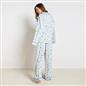 OHS Breakfast Pyjama Set Jersey Button Through Ultra Soft Nightwear Loungewear