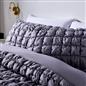 OHS Filled Quilted Seersucker Duvet Cover Bedding Set