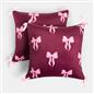 OHS Bows Cushion Covers Matte Velvet Living Room Square Pillowcases Home Decor