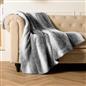 Stripe Throw Over Blanket Faux Fur Fleece Super Soft Plush Sofa Warm Bedspread