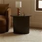 OHS Madison Side Table Ribbed Wood Effect Corner Bedside Coffee Table