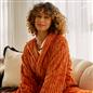 OHS Ribbed Fleece Dressing Gown Luxury Warm Supersoft Loungewear Ladies Robe