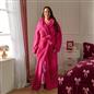 OHS Teddy Fleece Dressing Gown Floor Length Hooded Bathrobe Winter Loungewear