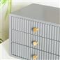 OHS Ribbed Desktop Drawers Organiser Freestanding Tabletop Cabinet Storage Unit