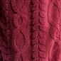 OHS Cable Knit Dressing Gown Flannel Fleece Winter Loungewear Hooded Bathrobe