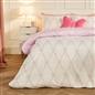 OHS Bow Lattice Bedding Set Microfibre Reversible Duvet Cover with Pillowcase