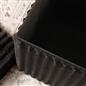 OHS Storage Box Lid Ottoman Folding Ribbed Fleece Footstool Tub Seat