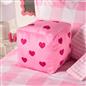OHS Dice Cushion Hearts Decorative Filled Scatter Throw Pillow Home Decor