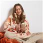 OHS Autumn Hoodie Blanket Pumpkin Prints Fleece Wearable Throw Sherpa